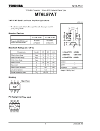 Datasheet MT6L57AT manufacturer Toshiba