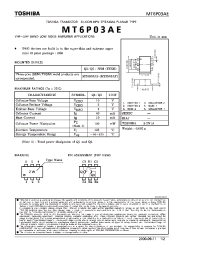 Datasheet MT6P03AE manufacturer Toshiba
