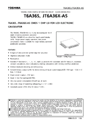 Datasheet T6A36S manufacturer Toshiba