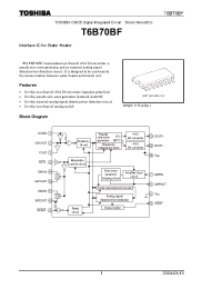 Datasheet T6B70BF manufacturer Toshiba