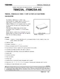 Datasheet T6M23A manufacturer Toshiba