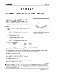Datasheet T6M27S manufacturer Toshiba