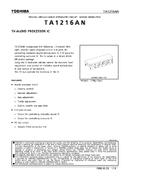 Datasheet TA1216 manufacturer Toshiba