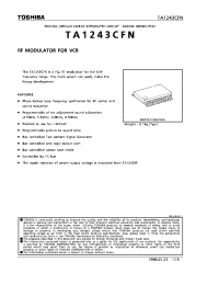 Datasheet TA1243CFN manufacturer Toshiba