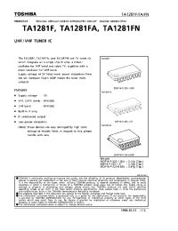 Datasheet TA1281F manufacturer Toshiba
