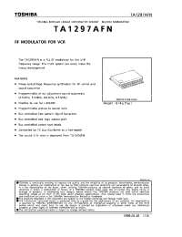 Datasheet TA1297AFN manufacturer Toshiba