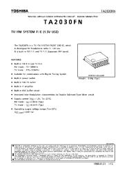 Datasheet TA2030FN manufacturer Toshiba
