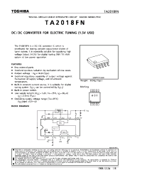 Datasheet TA2048FN manufacturer Toshiba