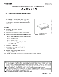 Datasheet TA2056FN manufacturer Toshiba