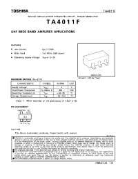 Datasheet TA4011F manufacturer Toshiba