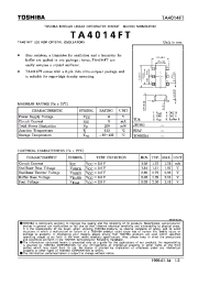Datasheet TA4014FT manufacturer Toshiba