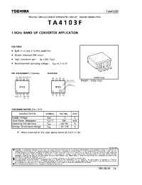 Datasheet TA4103F manufacturer Toshiba