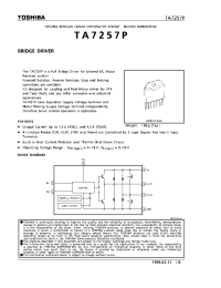 Datasheet TA7257P manufacturer Toshiba
