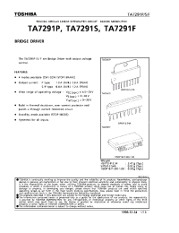 Datasheet TA7291F manufacturer Toshiba