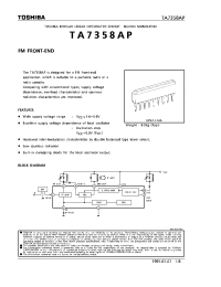 Datasheet TA7358AP manufacturer Toshiba