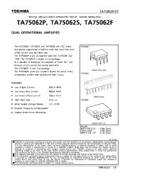 Datasheet TA75062S manufacturer Toshiba