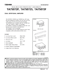 Datasheet TA75072 manufacturer Toshiba