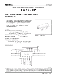 Datasheet TA7630P manufacturer Toshiba