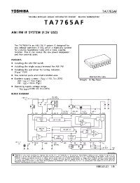 Datasheet TA7765AF manufacturer Toshiba