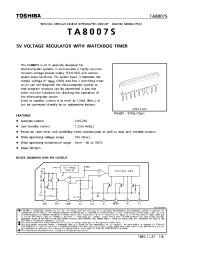 Datasheet TA8007S manufacturer Toshiba