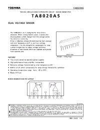 Datasheet TA8020AS manufacturer Toshiba