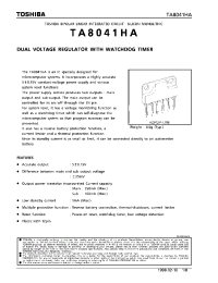 Datasheet TA8041 manufacturer Toshiba