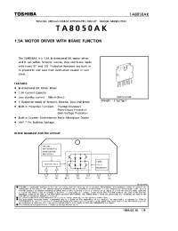 Datasheet TA8050AK manufacturer Toshiba