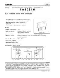 Datasheet TA8061H manufacturer Toshiba