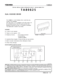Datasheet TA8062S manufacturer Toshiba