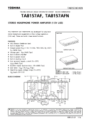 Datasheet TA8157AF manufacturer Toshiba