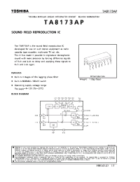Datasheet TA8173AP manufacturer Toshiba