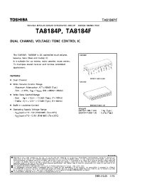 Datasheet TA8184 manufacturer Toshiba