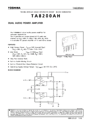 Datasheet TA8200AH manufacturer Toshiba