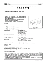 Datasheet TA8227P manufacturer Toshiba