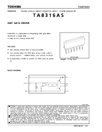 Datasheet TA8316AS manufacturer Toshiba