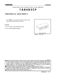 Datasheet TA8483CP manufacturer Toshiba