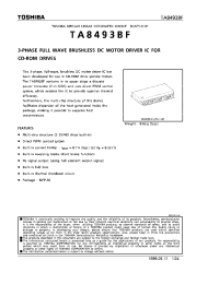 Datasheet TA8493BF manufacturer Toshiba