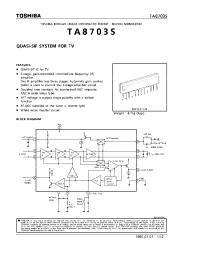 Datasheet TA8703S manufacturer Toshiba