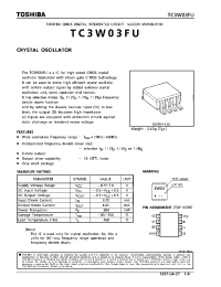 Datasheet TC3W03FU manufacturer Toshiba
