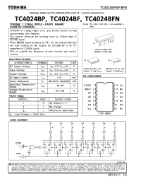 Datasheet TC4024BP manufacturer Toshiba