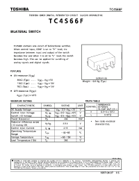 Datasheet TC4S66F manufacturer Toshiba