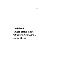 Datasheet TC554161AFT-L manufacturer Toshiba