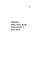 Datasheet TC554161AFT-V manufacturer Toshiba