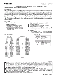 Datasheet TC55V1864J-15 manufacturer Toshiba
