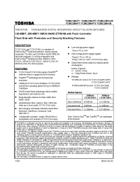 Datasheet TC58C256A manufacturer Toshiba