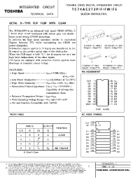 Datasheet TC74AC273 manufacturer Toshiba