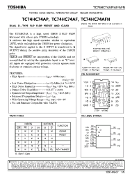 Datasheet TC74HC74 manufacturer Toshiba