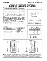 Datasheet TC74HCT540A manufacturer Toshiba