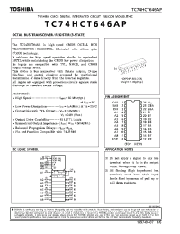Datasheet TC74HCT646 manufacturer Toshiba