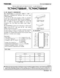 Datasheet TC74HCT688AF manufacturer Toshiba